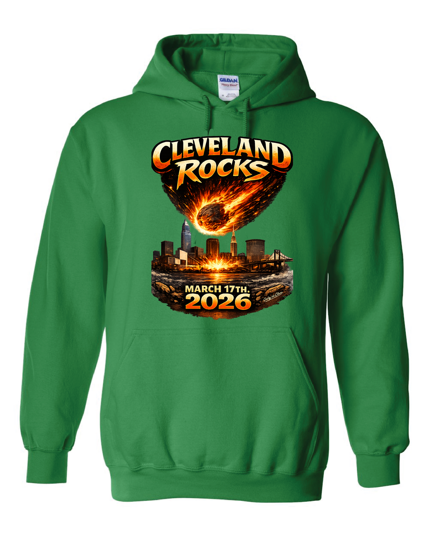 Cleveland Rocks (Meteor) 2026 design on Kelley Green Only in Clev