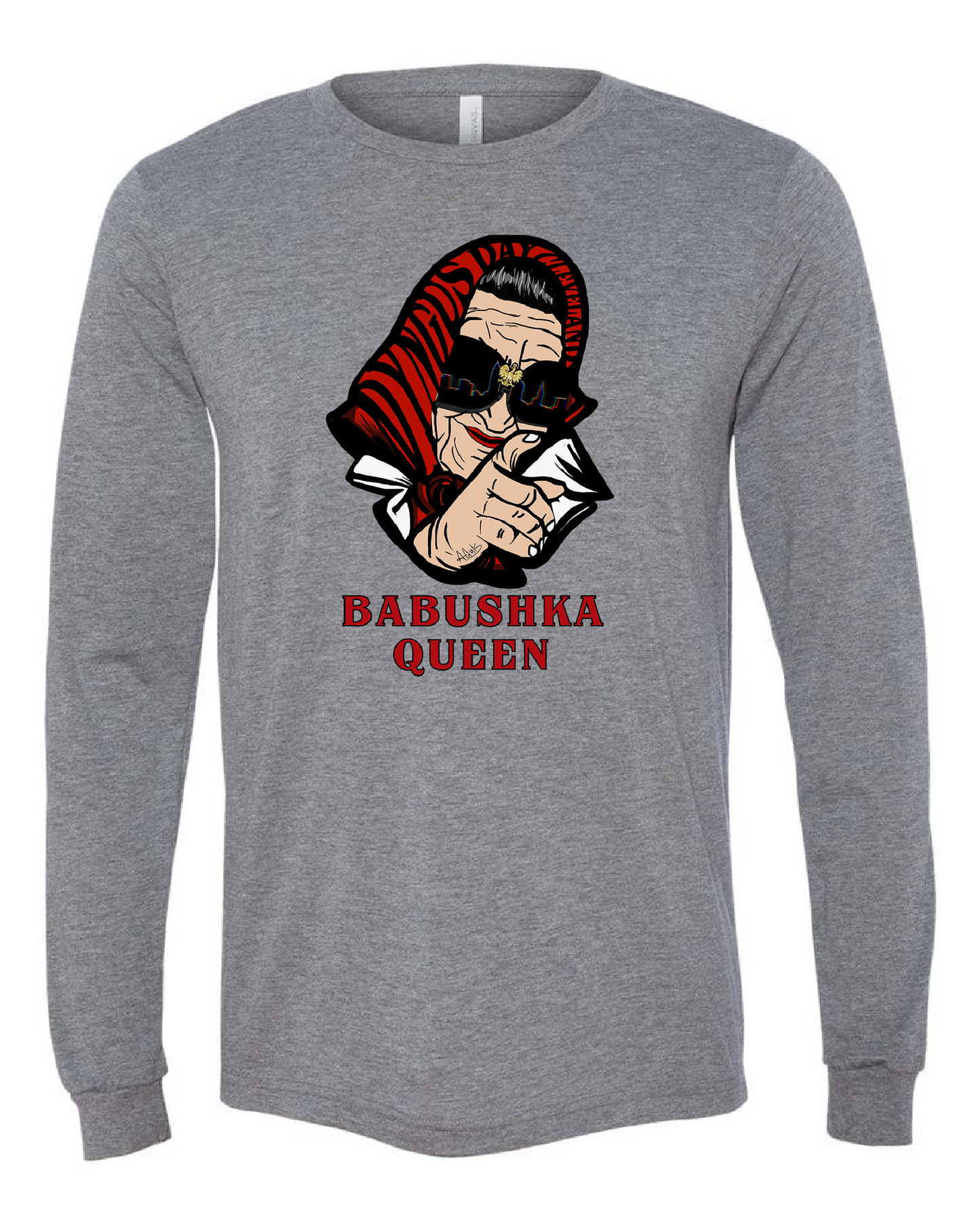 "Babushka Queen of Cleveland" on Gray - Only in Clev