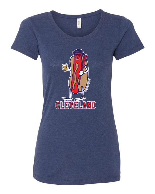 "Cleveland Dollar Dog/Beer Design" on Navy - Only in Clev