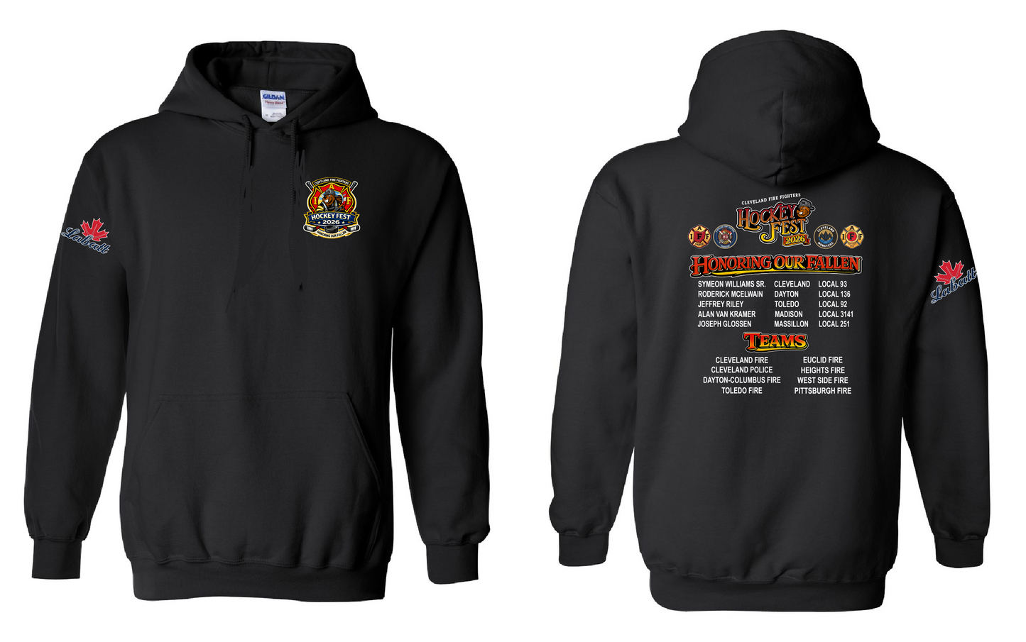 (Youth) Cleveland Fire Fighters Hockey Fest 2026 on black Only in Clev