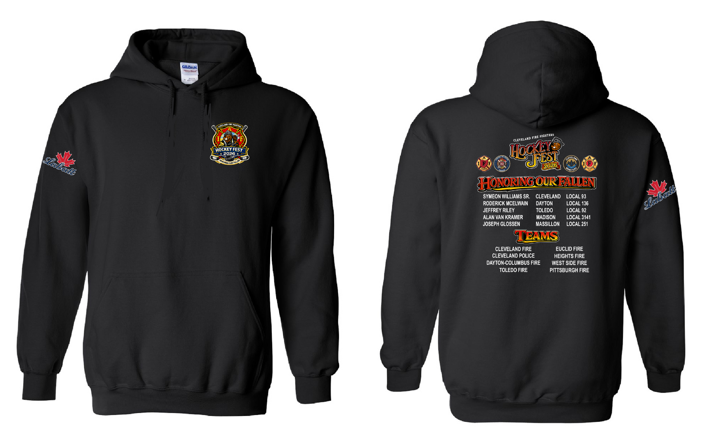 (Youth) Cleveland Fire Fighters Hockey Fest 2026 on black Only in Clev
