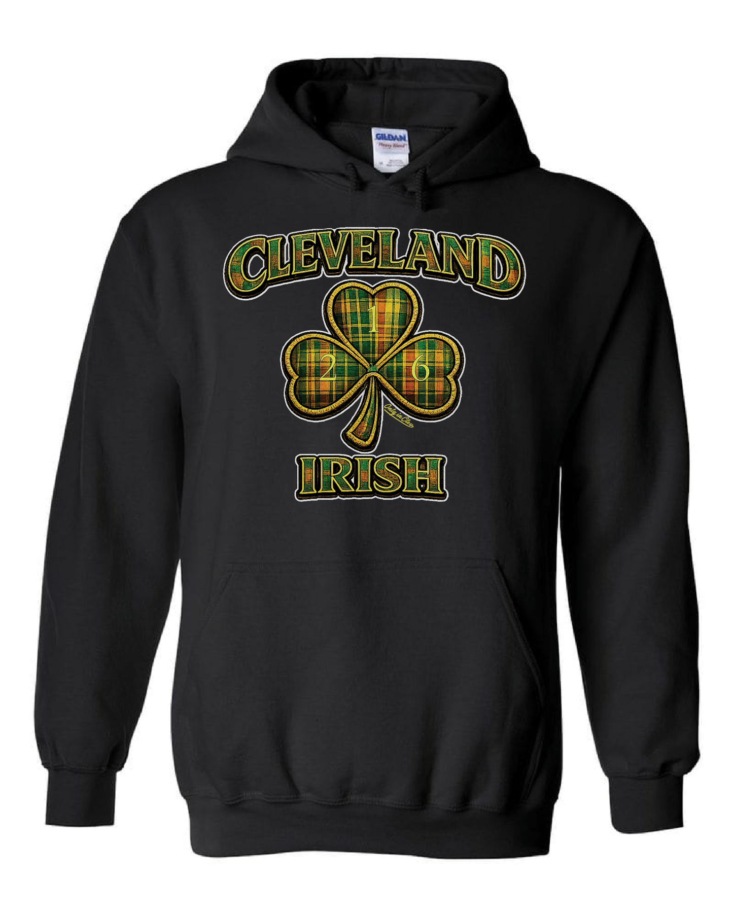 Cleveland Irish Plaid Design on Black Only in Clev