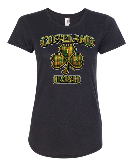 Cleveland Irish Plaid Design on Black Only in Clev
