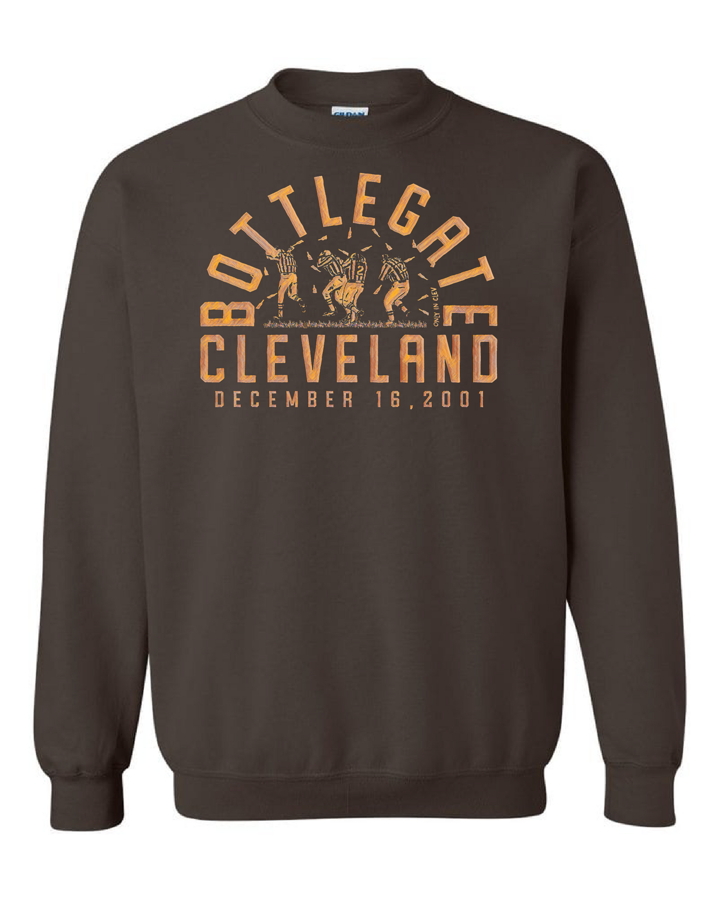 "Bottlegate T Shirt" on Brown - Only in Clev