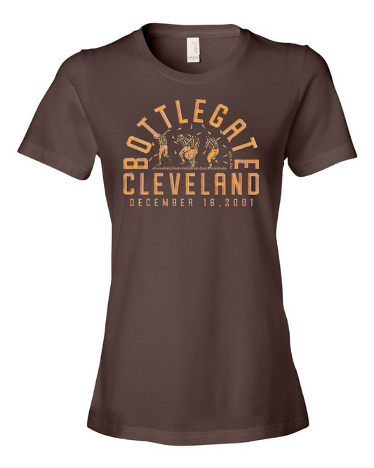"Bottlegate T Shirt" on Brown - Only in Clev