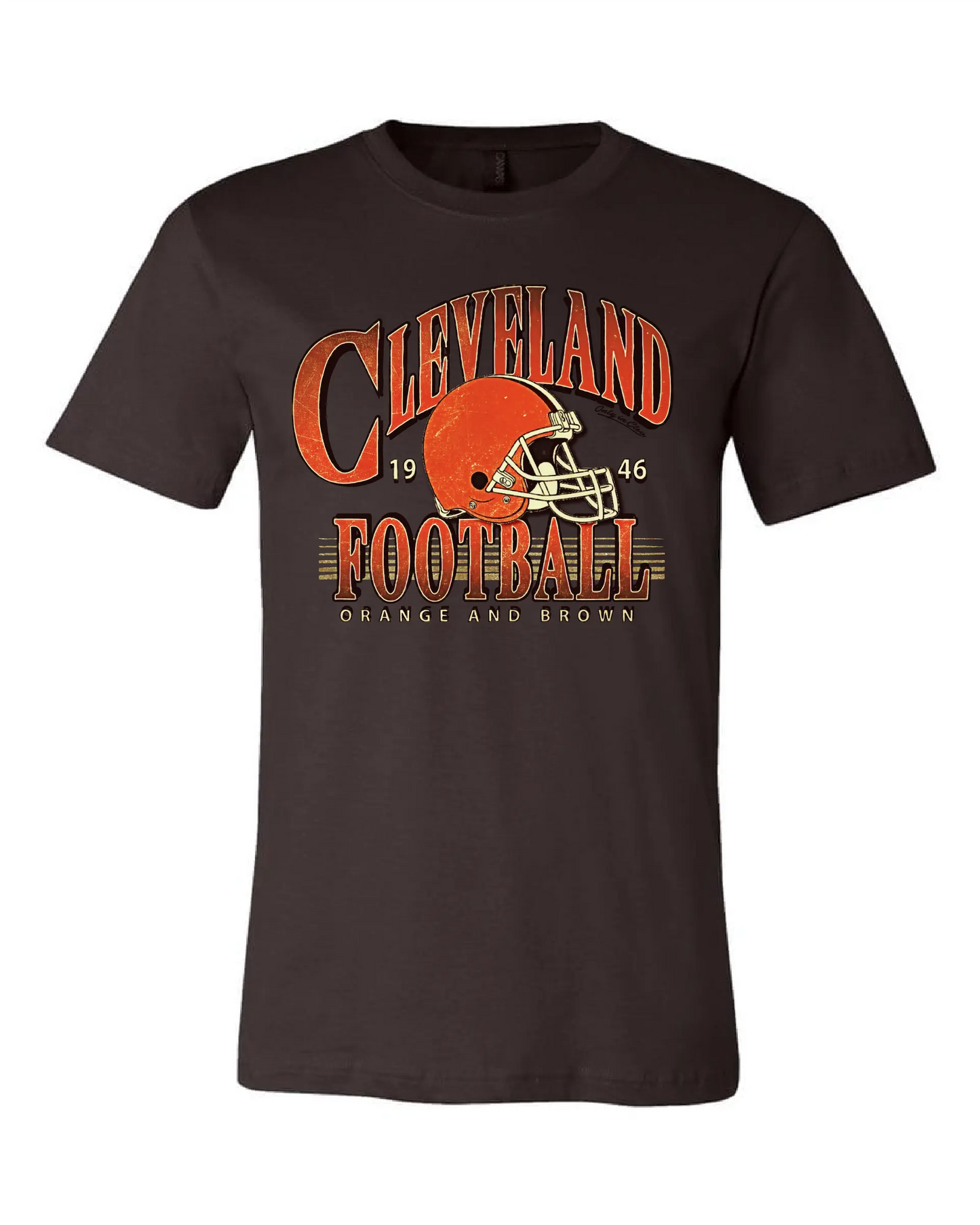 "Cleveland Football Tradition 1946" Design on Brown - Only in Clev