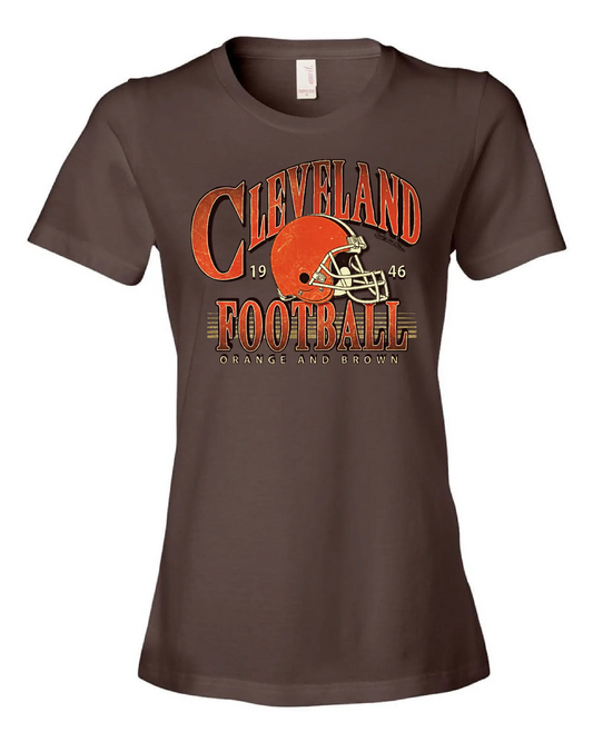 "Cleveland Football Tradition 1946" Design on Brown - Only in Clev