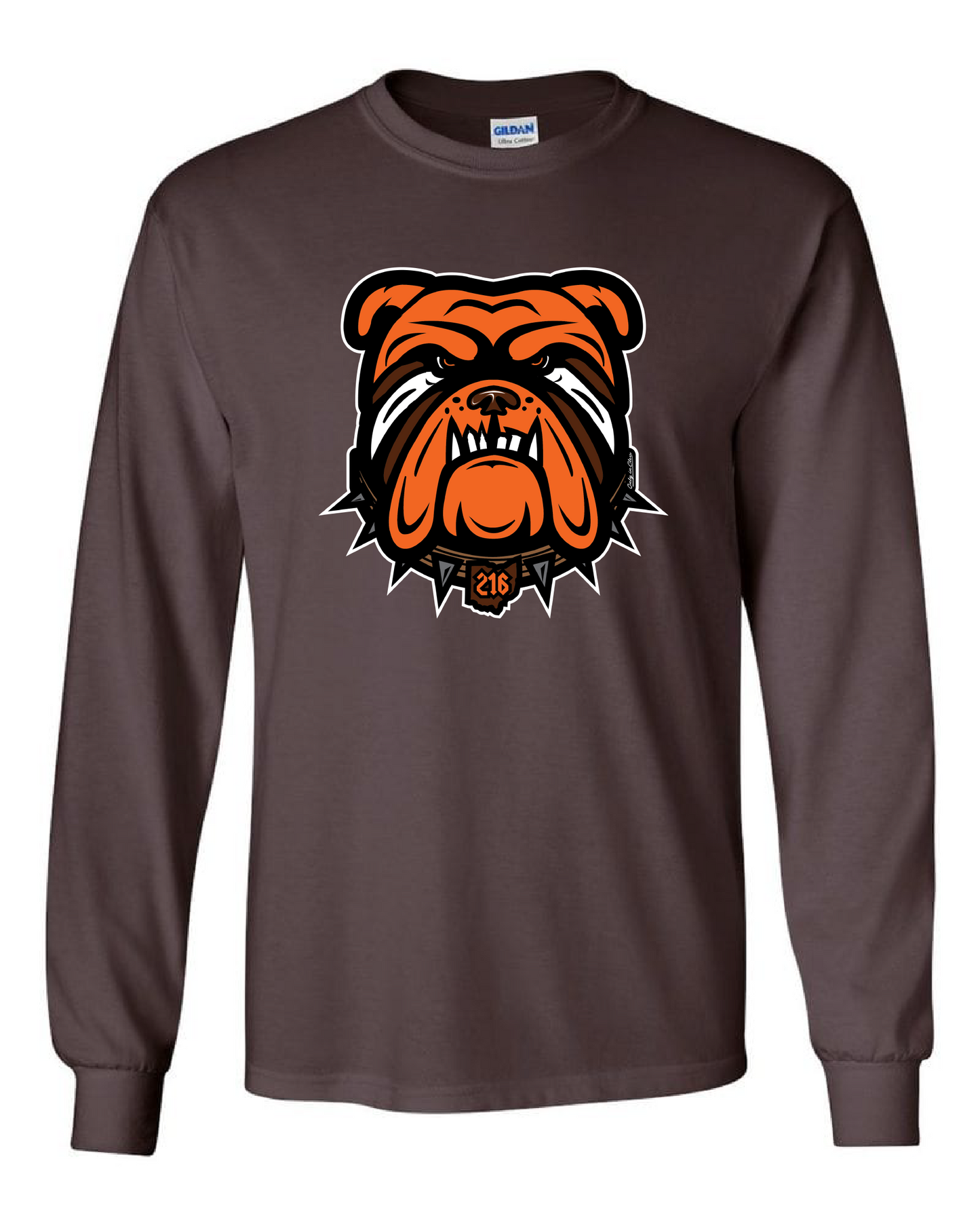 "Cleveland Football Dawg" Design on Brown - Only in Clev