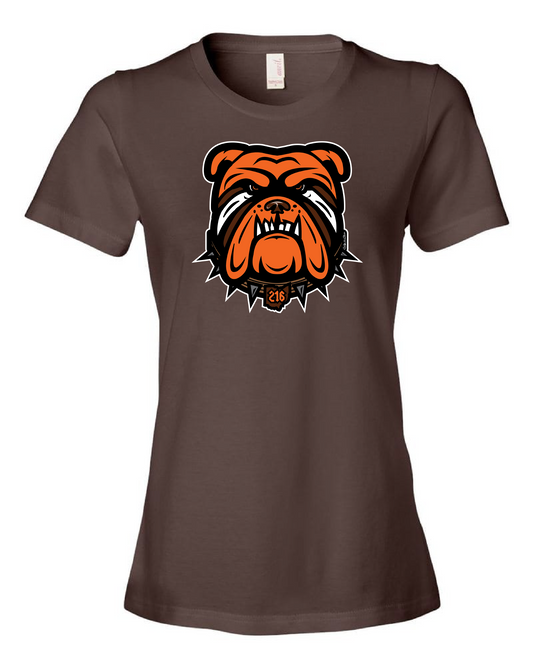 "Cleveland Football Dawg" Design on Brown - Only in Clev