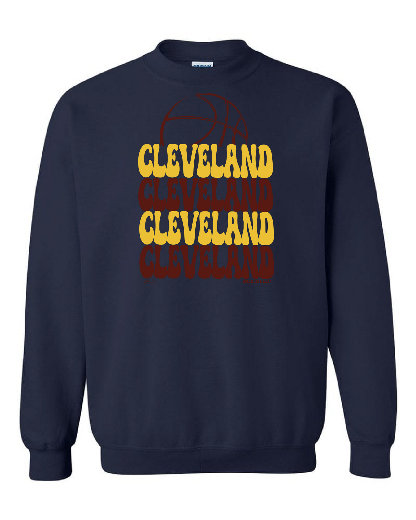 Cleveland Basketball Colors" Design on Navy - Only in Clev