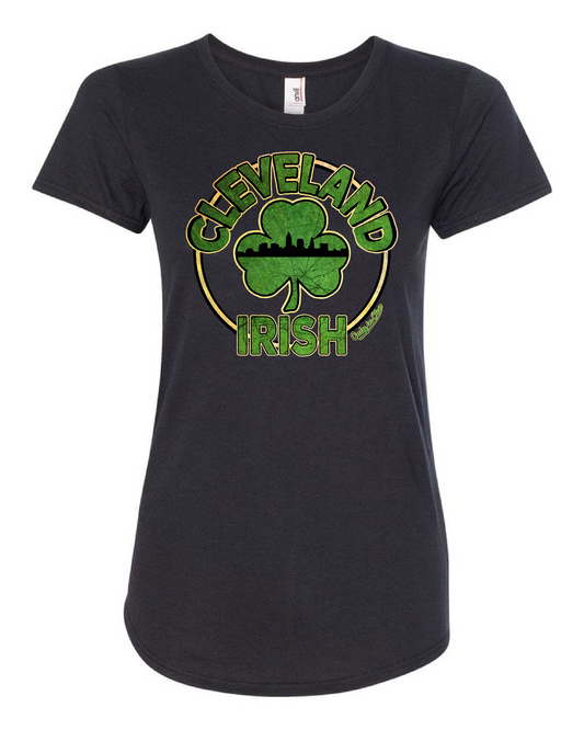 "Cleveland Irish Shamrock" on Black - Only in Clev