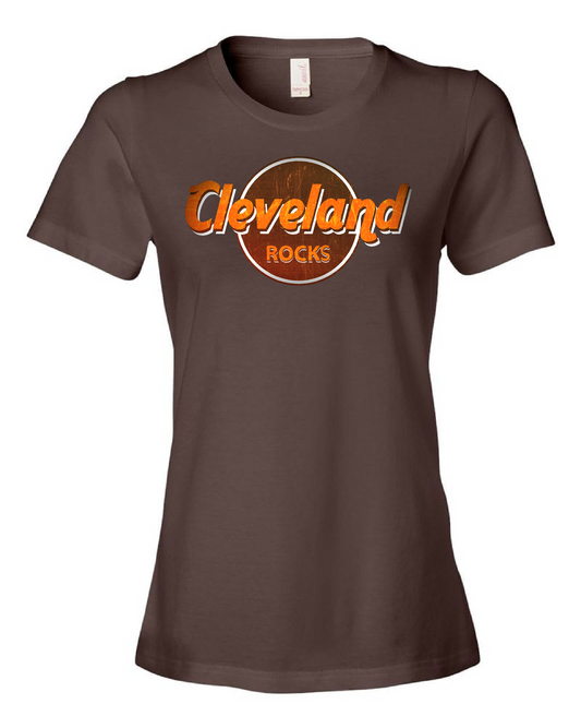 "Cleveland Rocks" Design on Brown - Only in Clev
