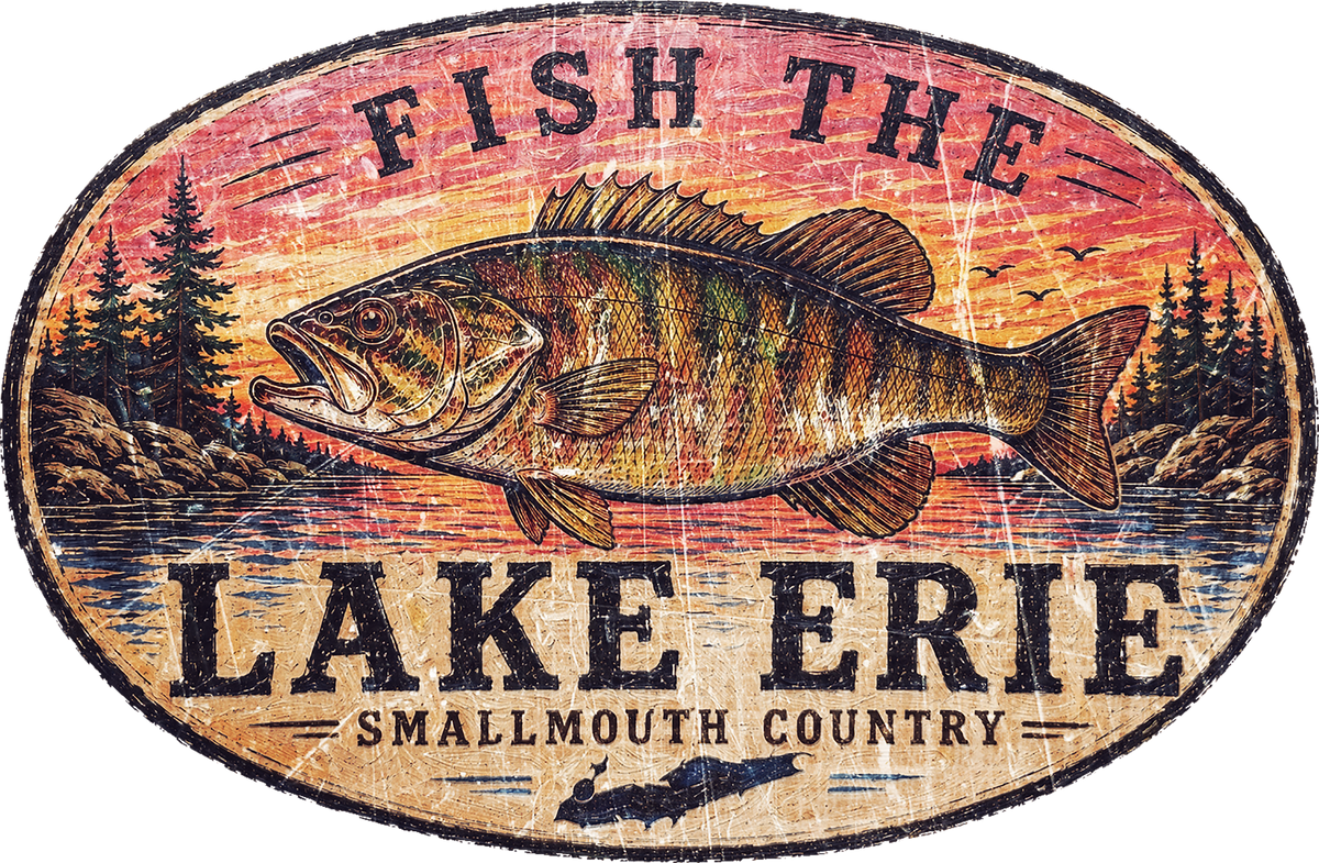 Original Lake Erie Smallmouth Bass artwork