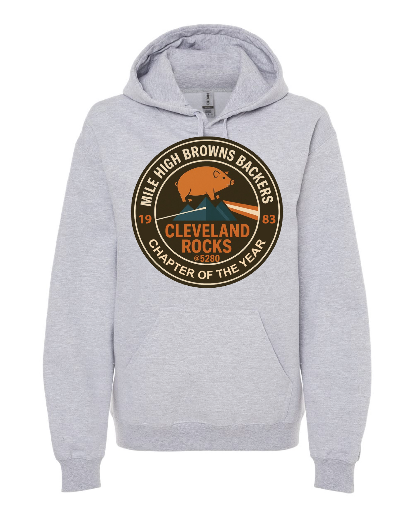 Mile High Browns Backers 2025 Only in Clev 3XL / Grey Hoodie