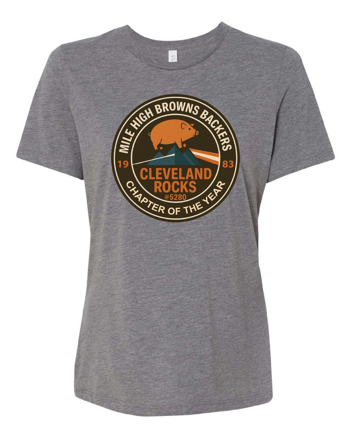 Mile High Browns Backers 2025 Only in Clev 2XL / Grey Women's Short Sleeve