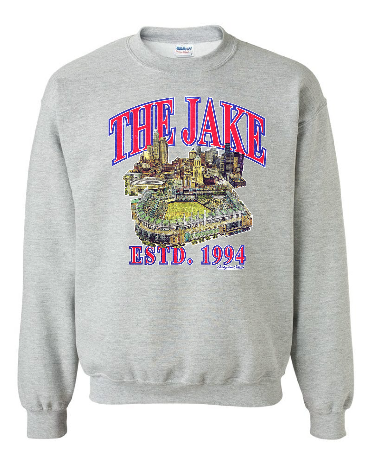 Cleveland "The Jake" Baseball" Design on Gray - Only in Clev