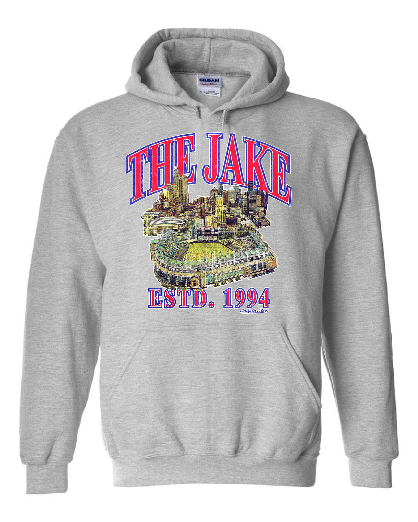 Cleveland "The Jake" Baseball" Design on Gray - Only in Clev
