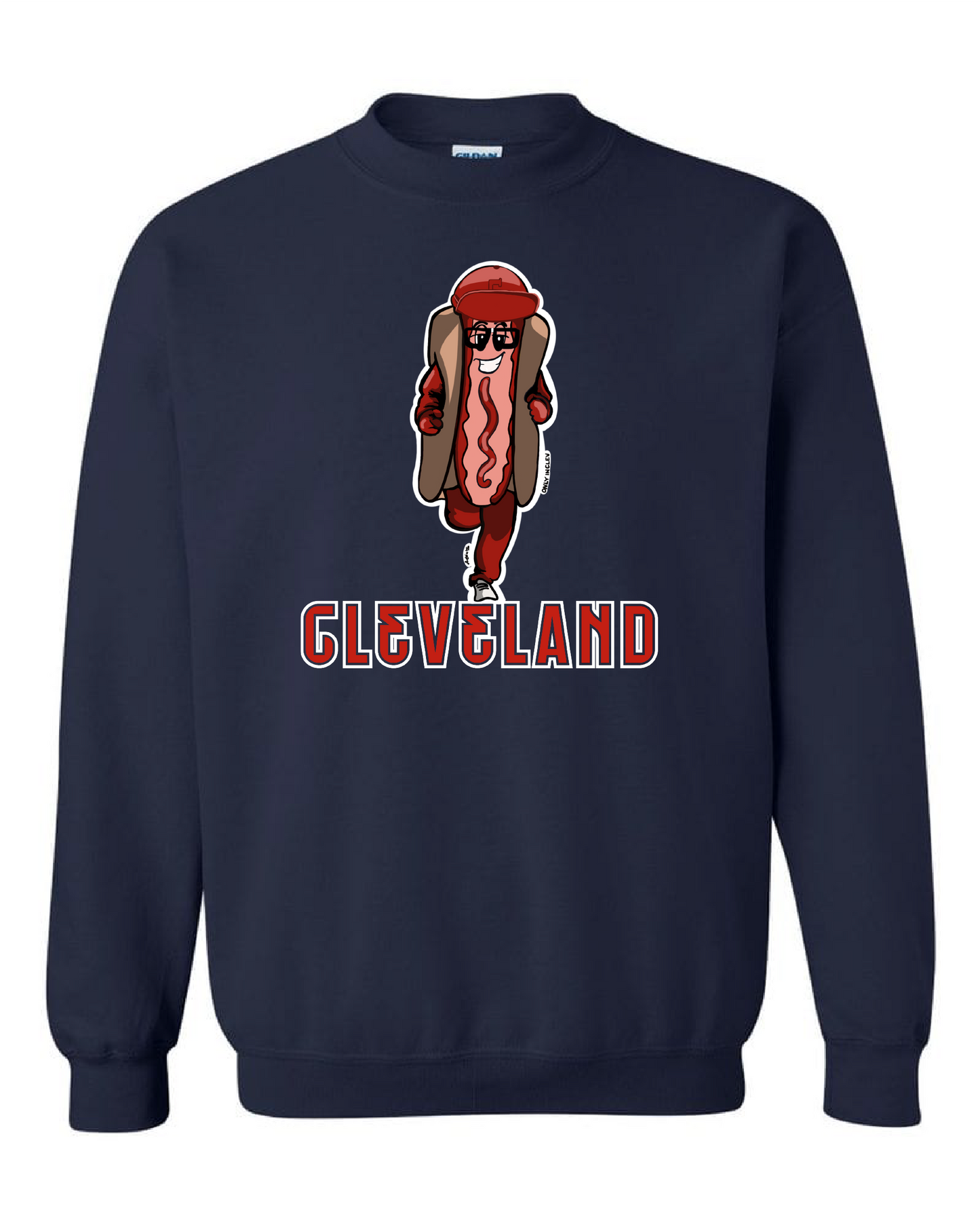 "Cleveland Ketchup Dog/Design" on Navy - Only in Clev