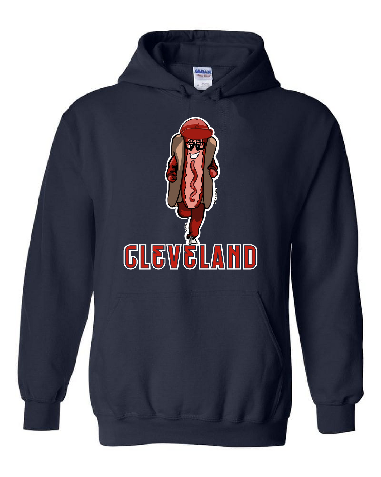 "Cleveland Ketchup Dog/Design" on Navy - Only in Clev
