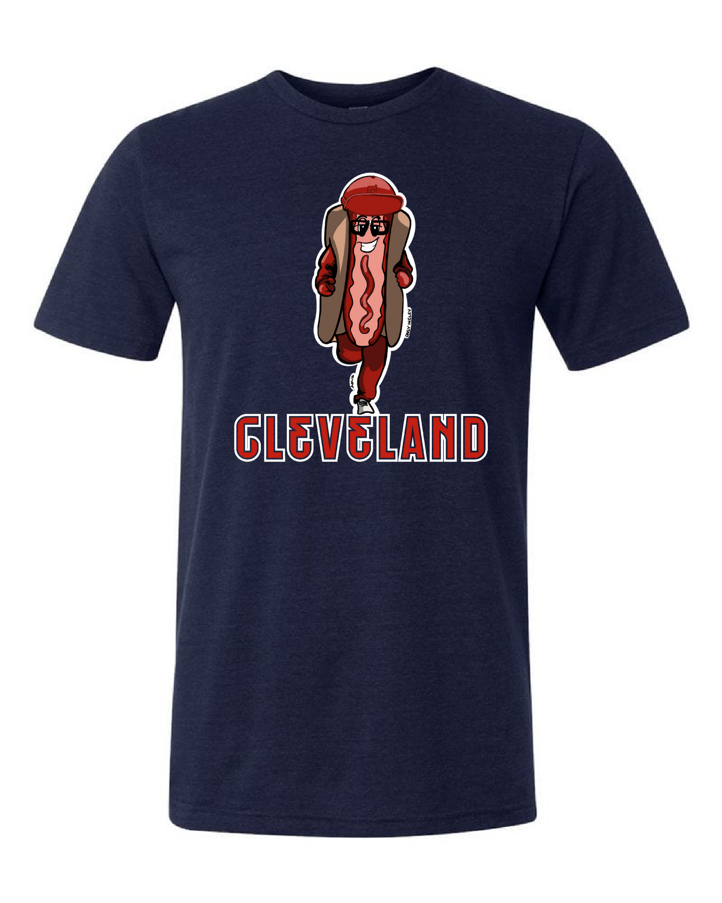 "Cleveland Ketchup Dog/Design" on Navy - Only in Clev