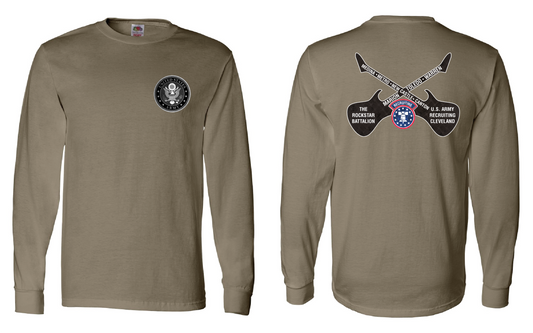 "RockStar Battalion" RockStar Guitar Design on Khaki - Only in Clev