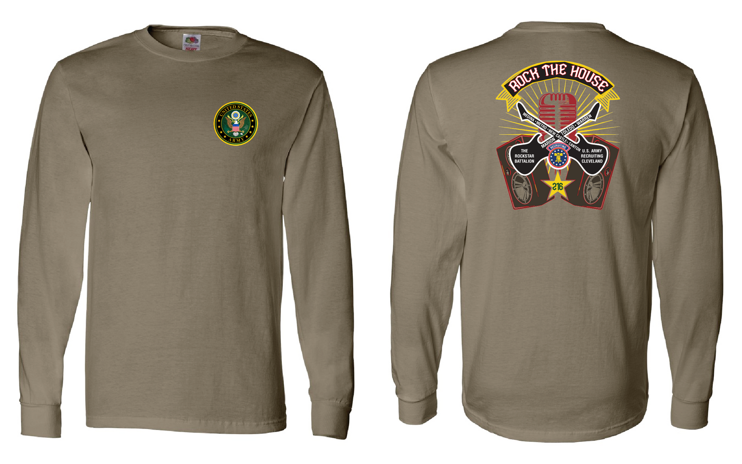 "RockStar Battalion" Rock the House Design on Khaki - Only in Clev