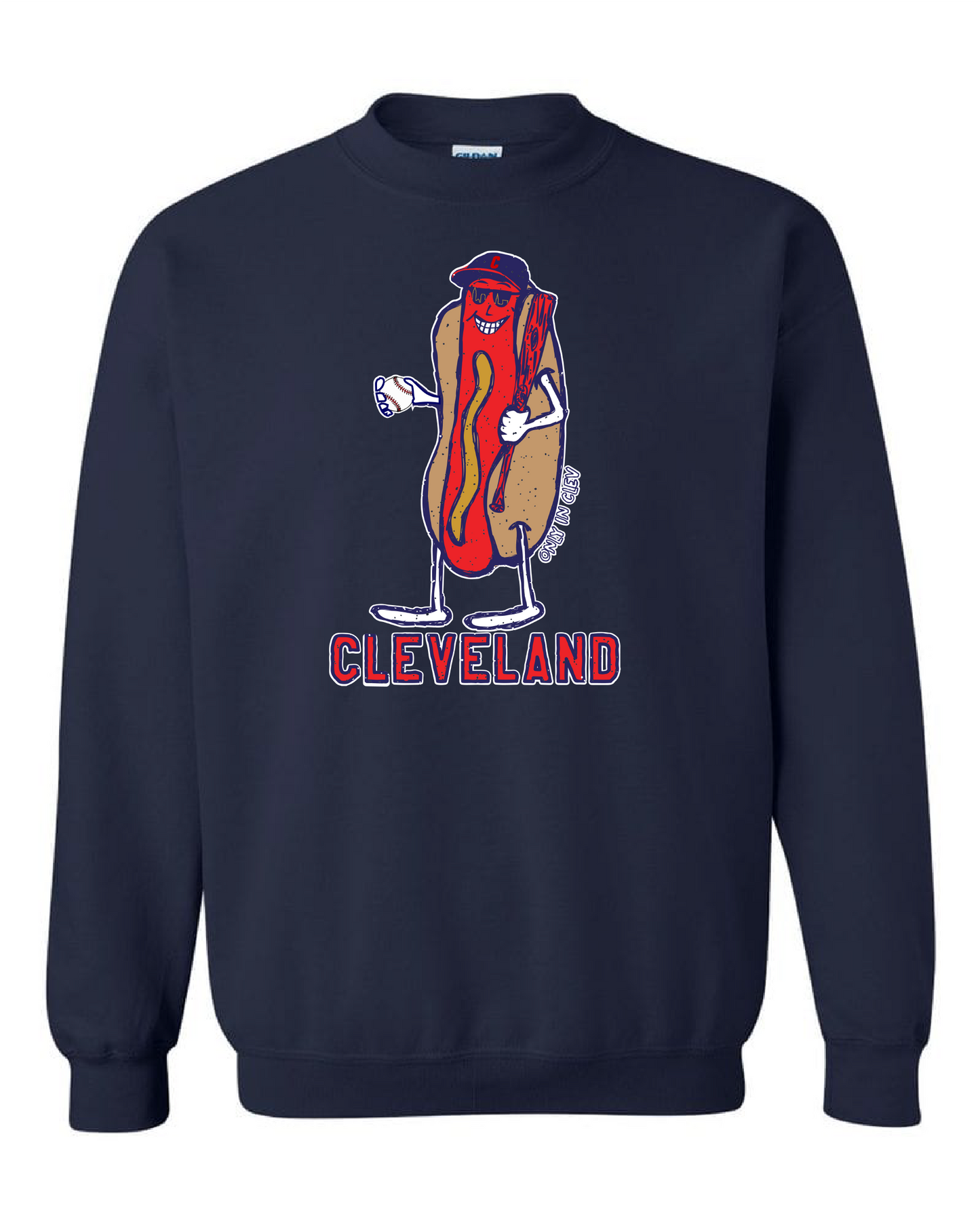 "Cleveland Dollar Dog/Baseball Design" on Navy - Only in Clev