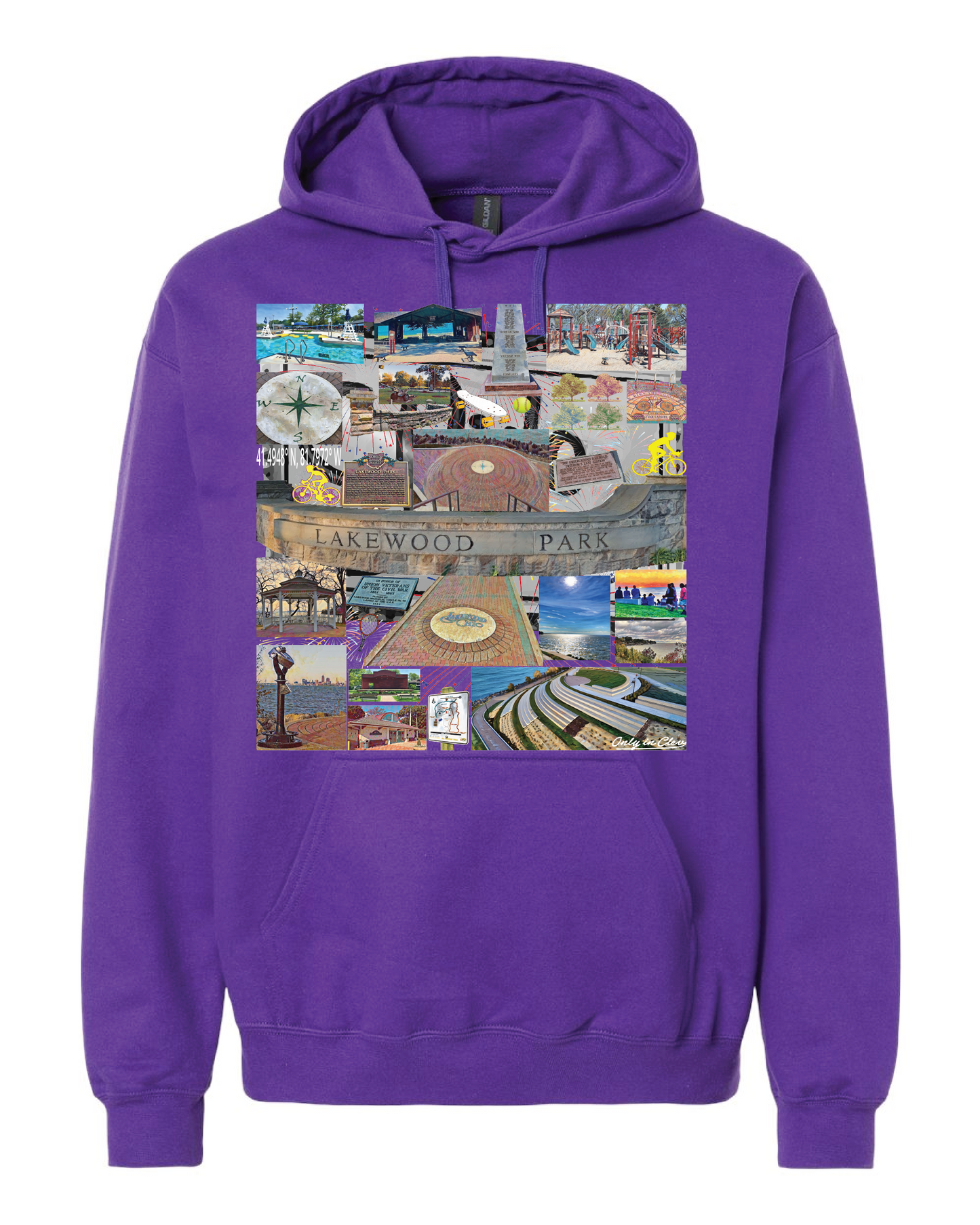 "Lakewood Park" Design on Purple - Only in Clev