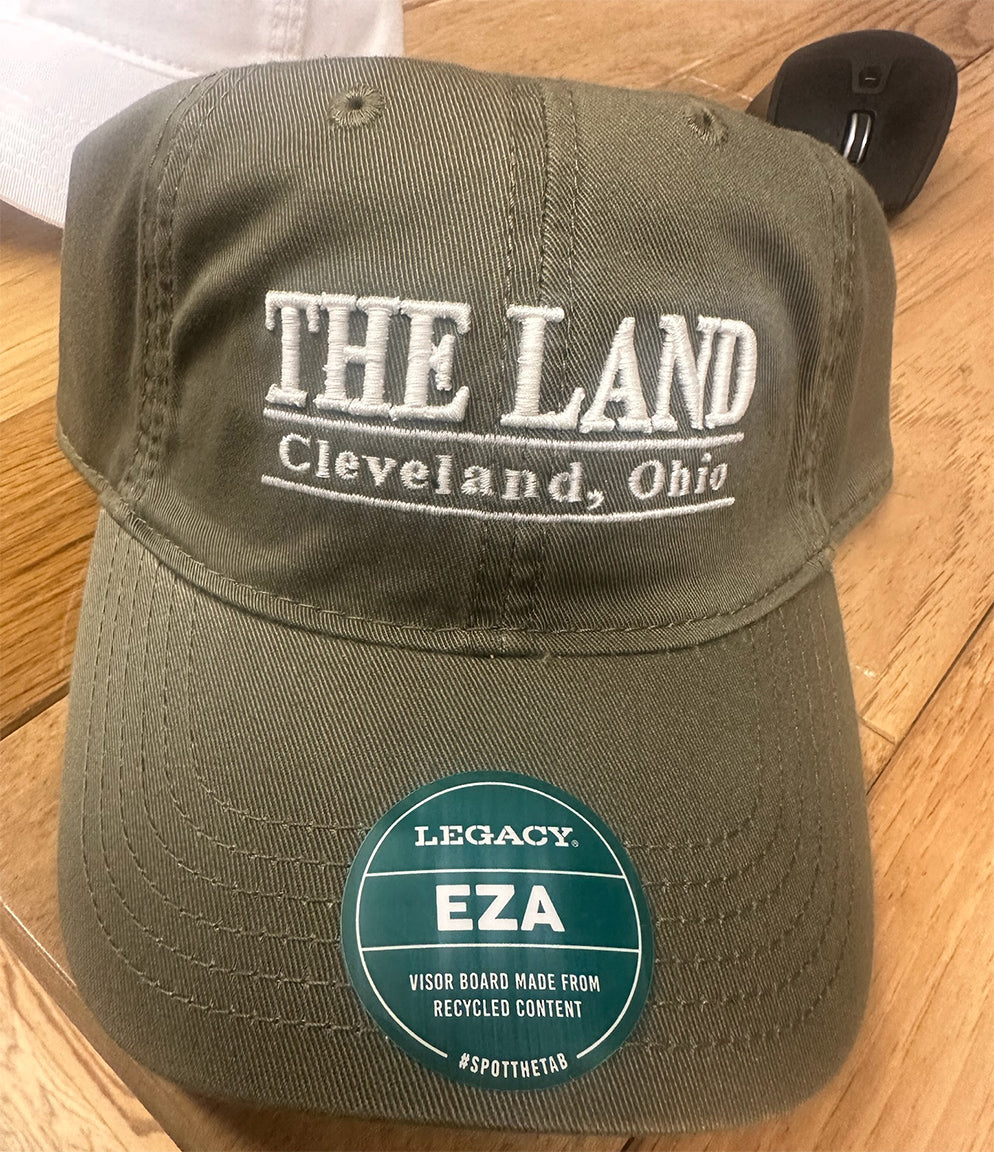 "Cleveland "The Land" " on Military Green Hat - Only in Clev