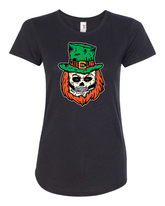 "Cleveland Ohio Irish Skeleton" on Black - Only in Clev