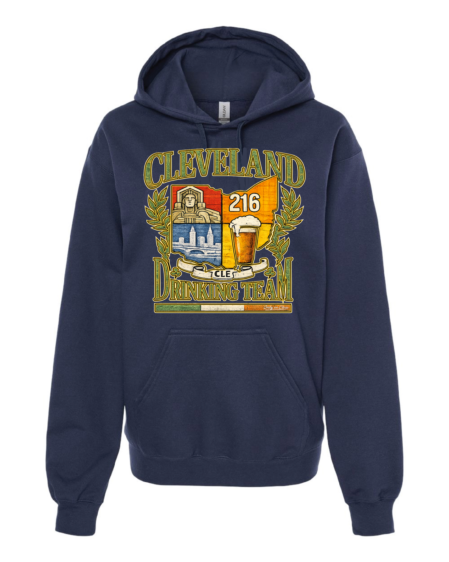 Cleveland Ireland " Drinking Olympic Team" on Navy Only in Clev
