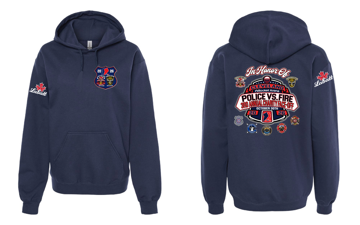 Youth - Cleveland Police - Fire Hockey Shirts" 2026 on Navy Only in Clev