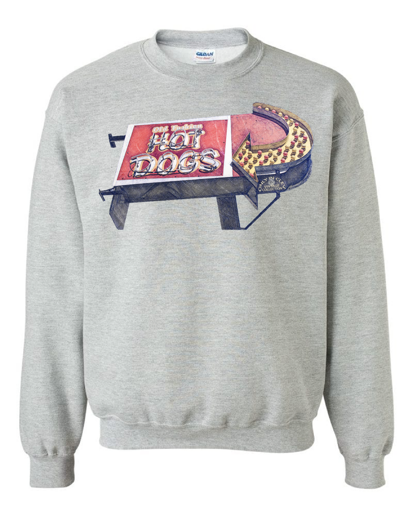 "Old Fashion Hot Dogs" on Gray - Only in Clev