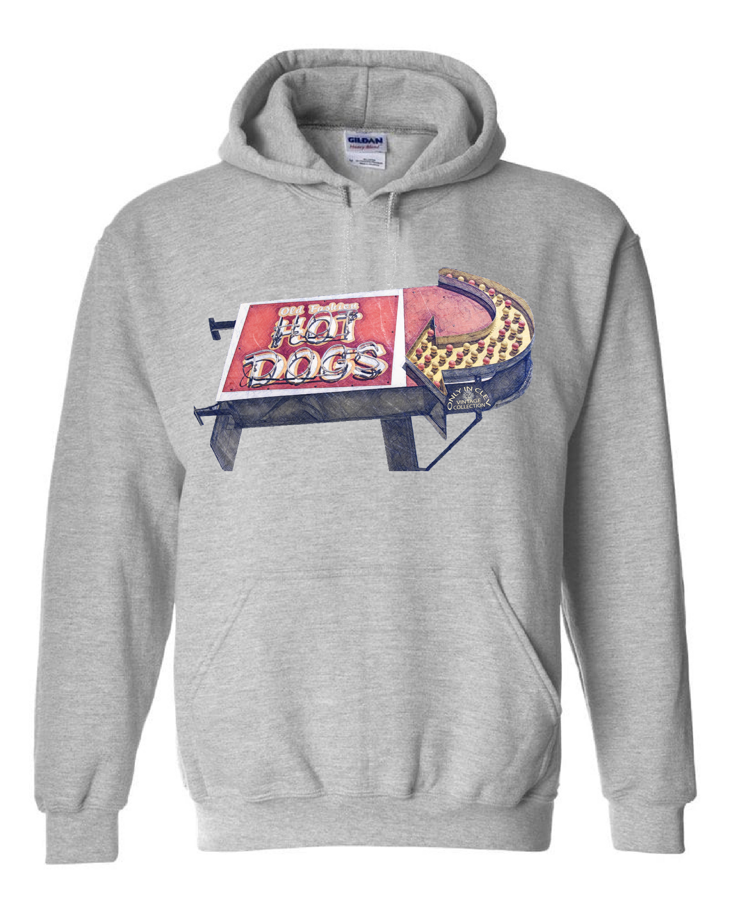 "Old Fashion Hot Dogs" on Gray - Only in Clev