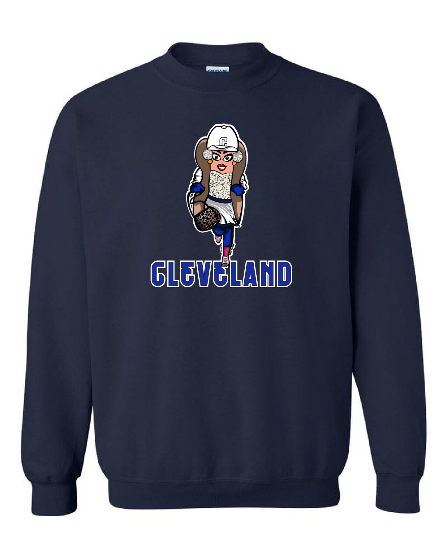 "Cleveland Baseball Onion Dog/Design" on Navy - Only in Clev