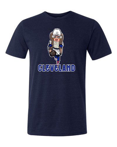 "Cleveland Baseball Onion Dog/Design" on Navy