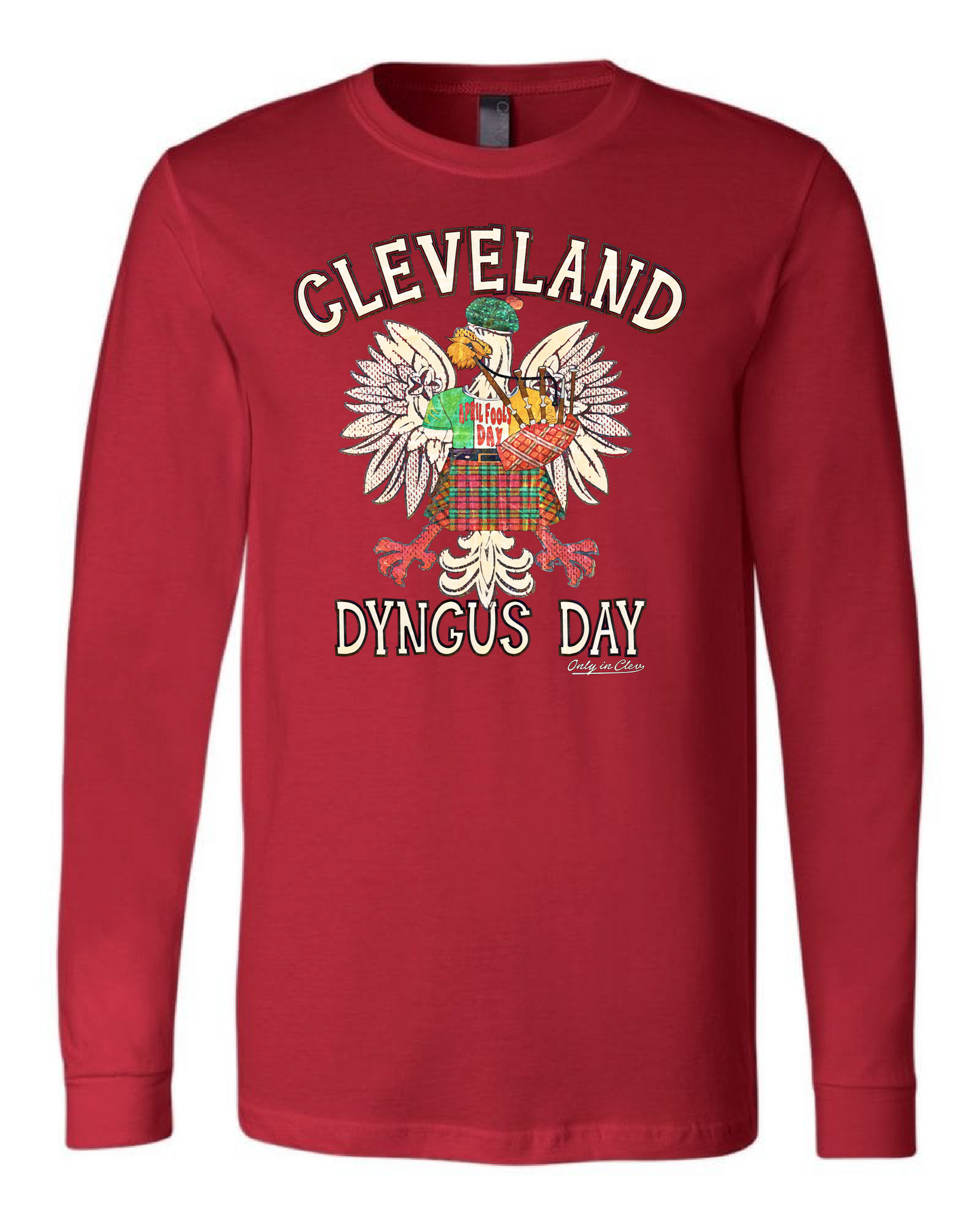 "April Fools Dyngus Day" design on Red - Only in Clev