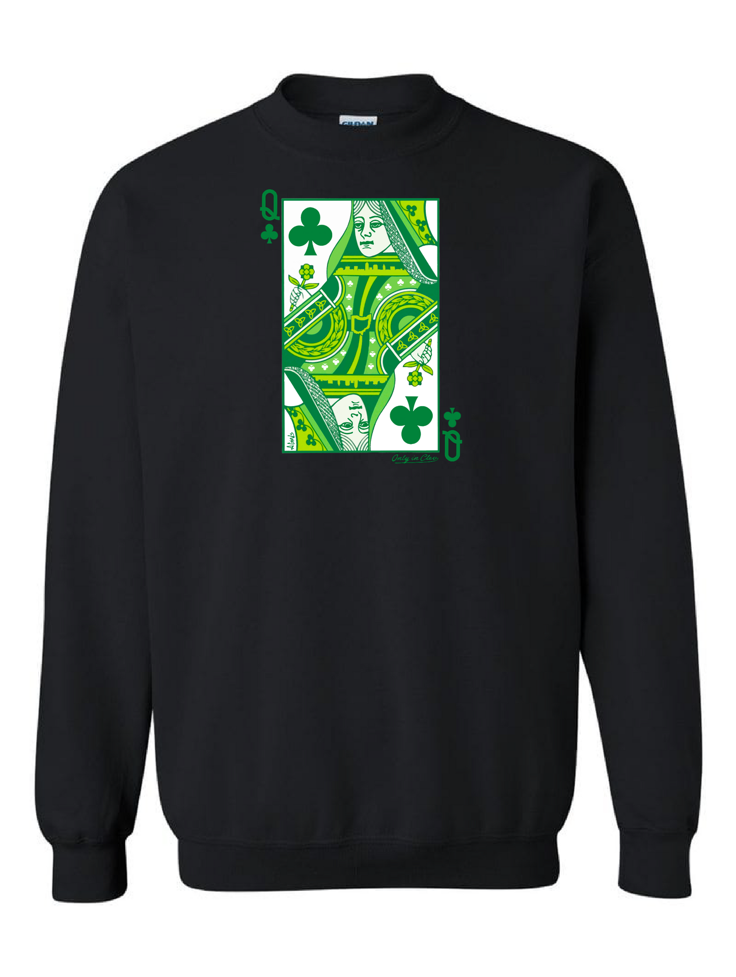 "Cleveland Irish Queen of Shamrocks" on Black - Only in Clev