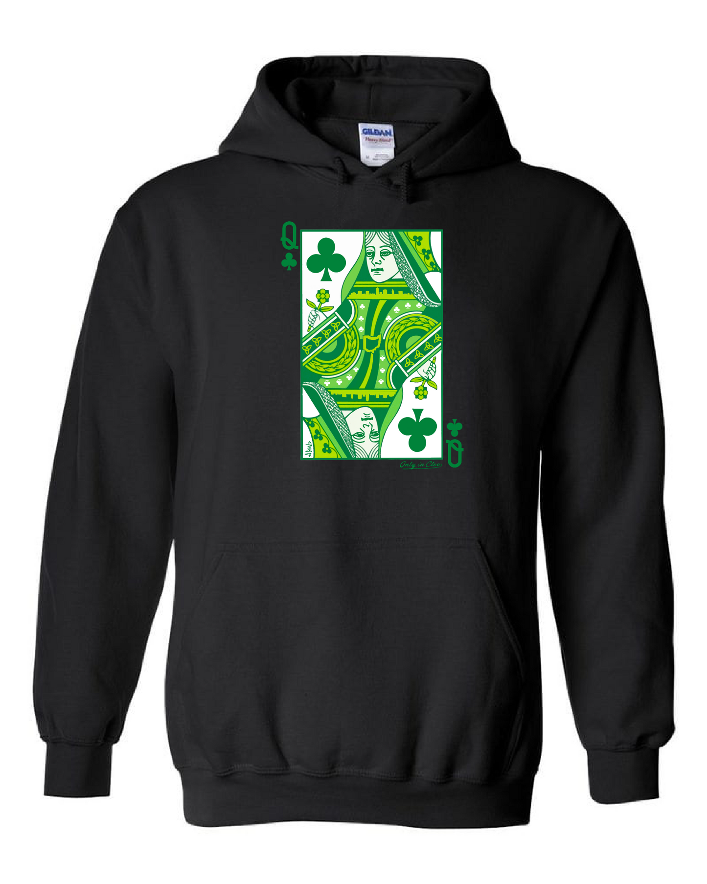 "Cleveland Irish Queen of Shamrocks" on Black - Only in Clev