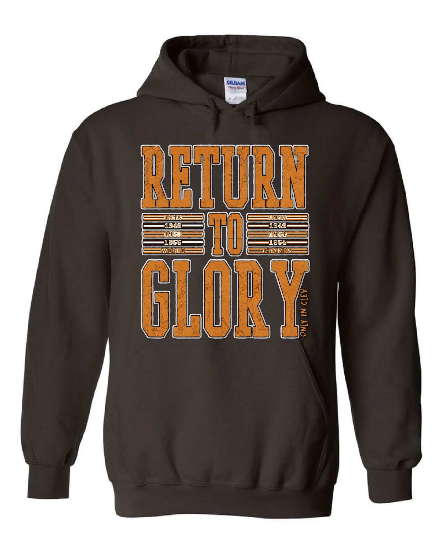 "Return to Glory" on Brown - Only in Clev 3XL-Unisex-hoodie
