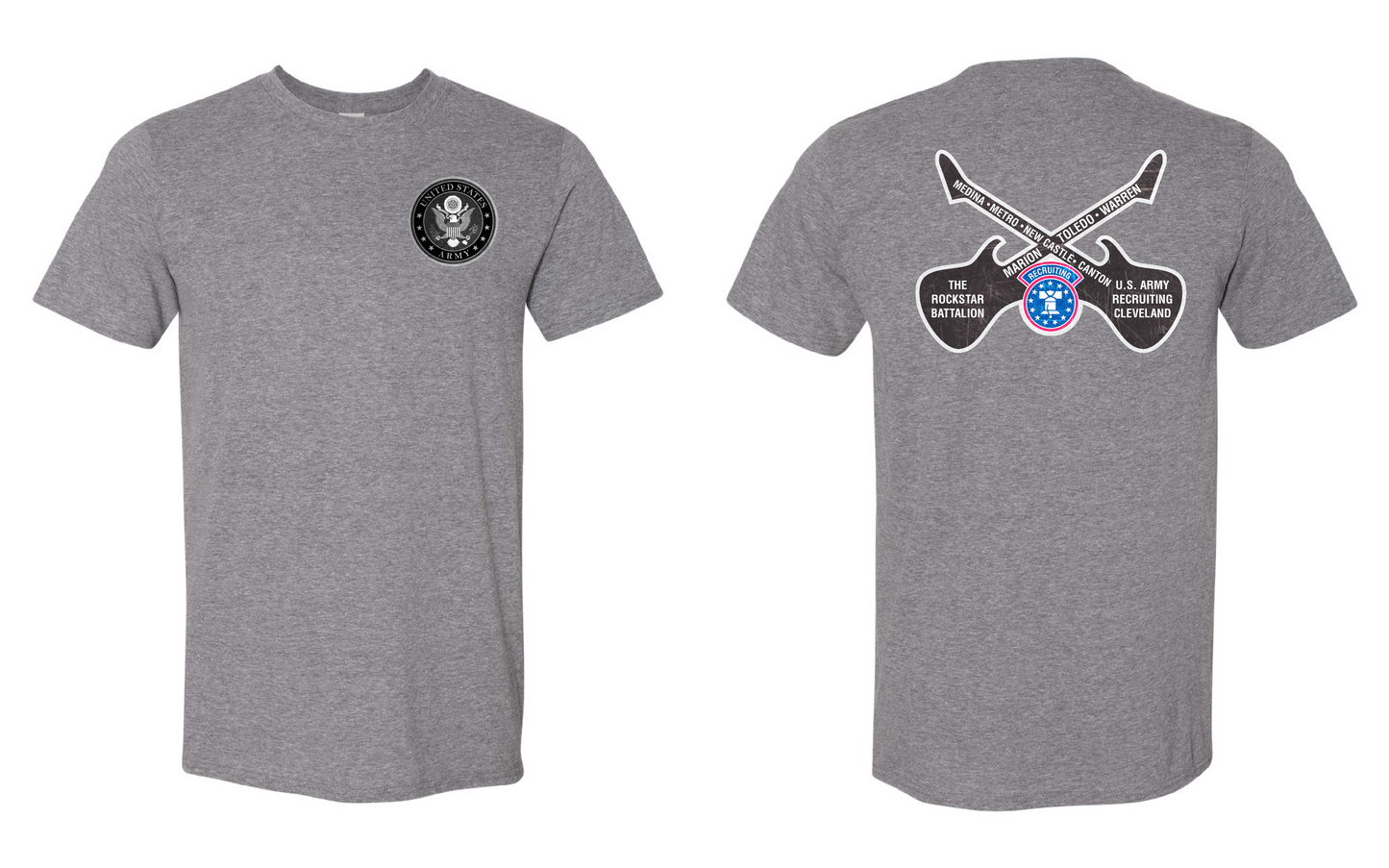 "RockStar Battalion" RockStar Guitar Design on Gray - Only in Clev