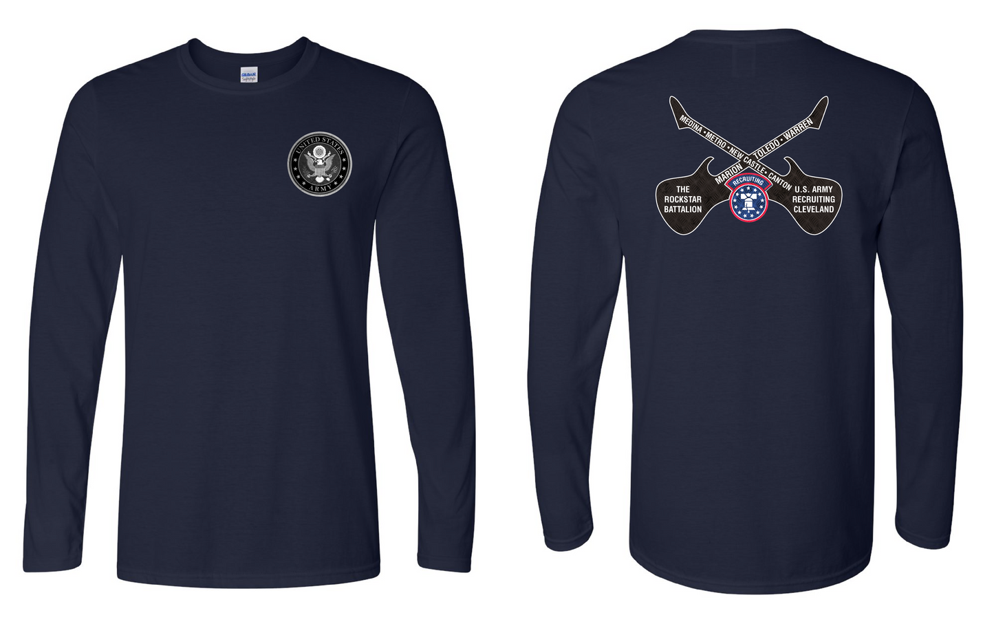 RockStar Battalion" RockStar Guitar Design on Navy - Only in Clev