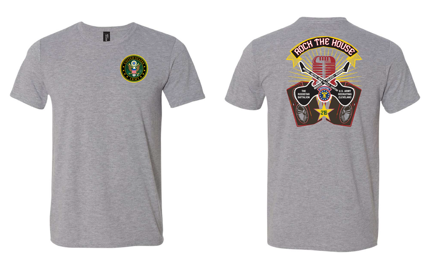 "RockStar Battalion" Rock the House Design on Gray - Only in Clev