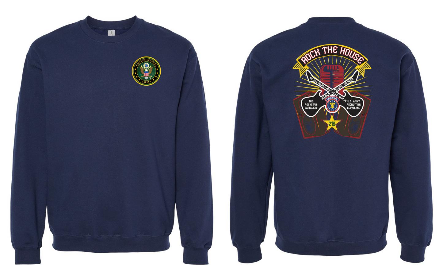 "RockStar Battalion" Rock the House Design on Navy - Only in Clev