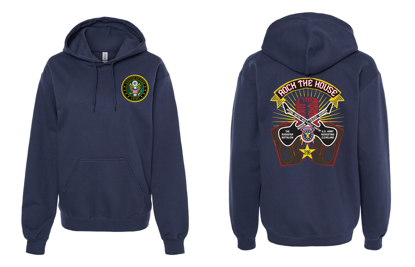 "RockStar Battalion" Rock the House Design on Navy - Only in Clev