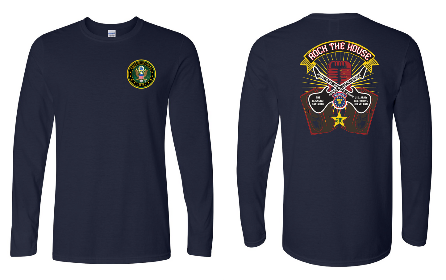 "RockStar Battalion" Rock the House Design on Navy - Only in Clev
