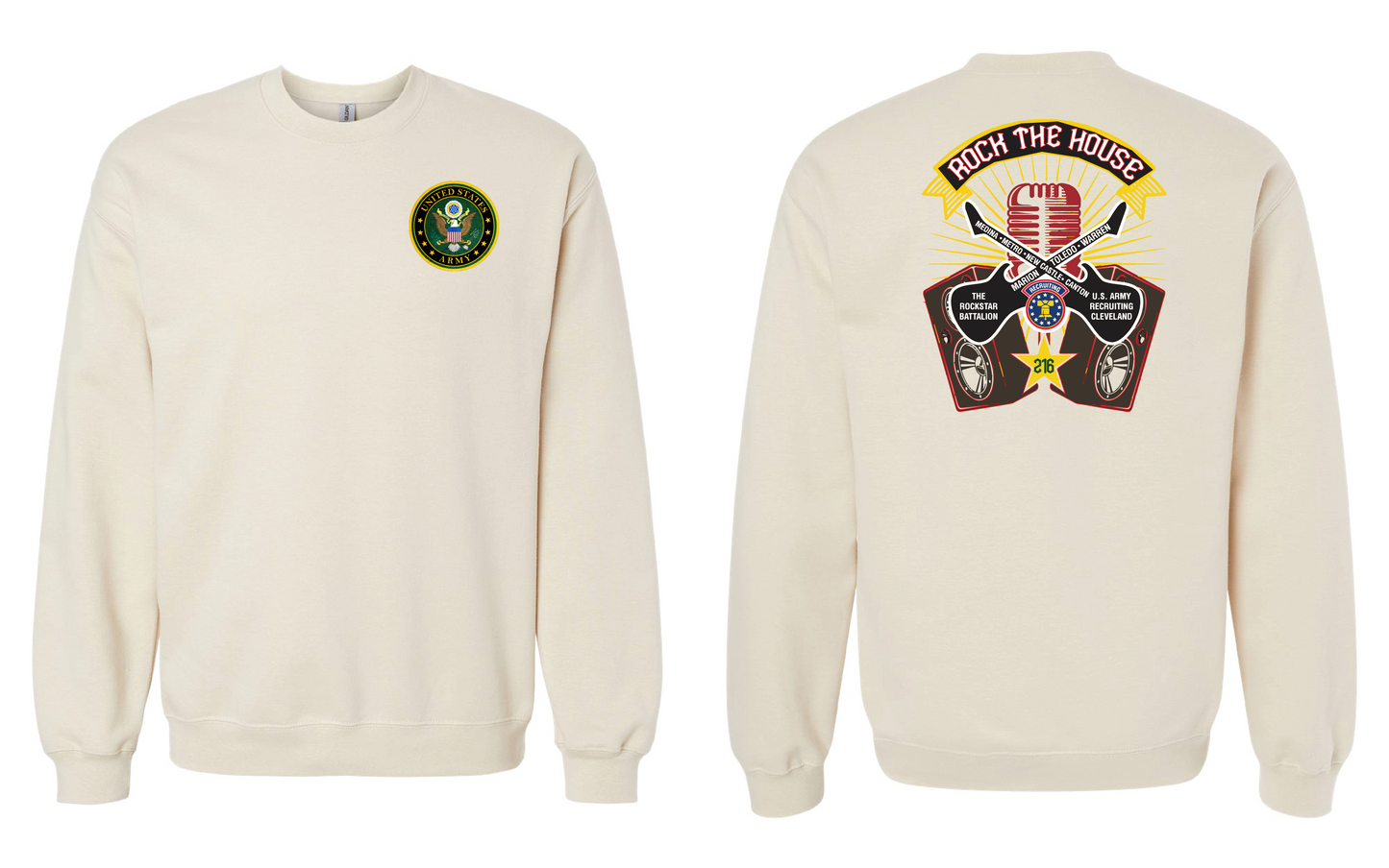 "RockStar Battalion" Rock the House Design on Tan - Only in Clev