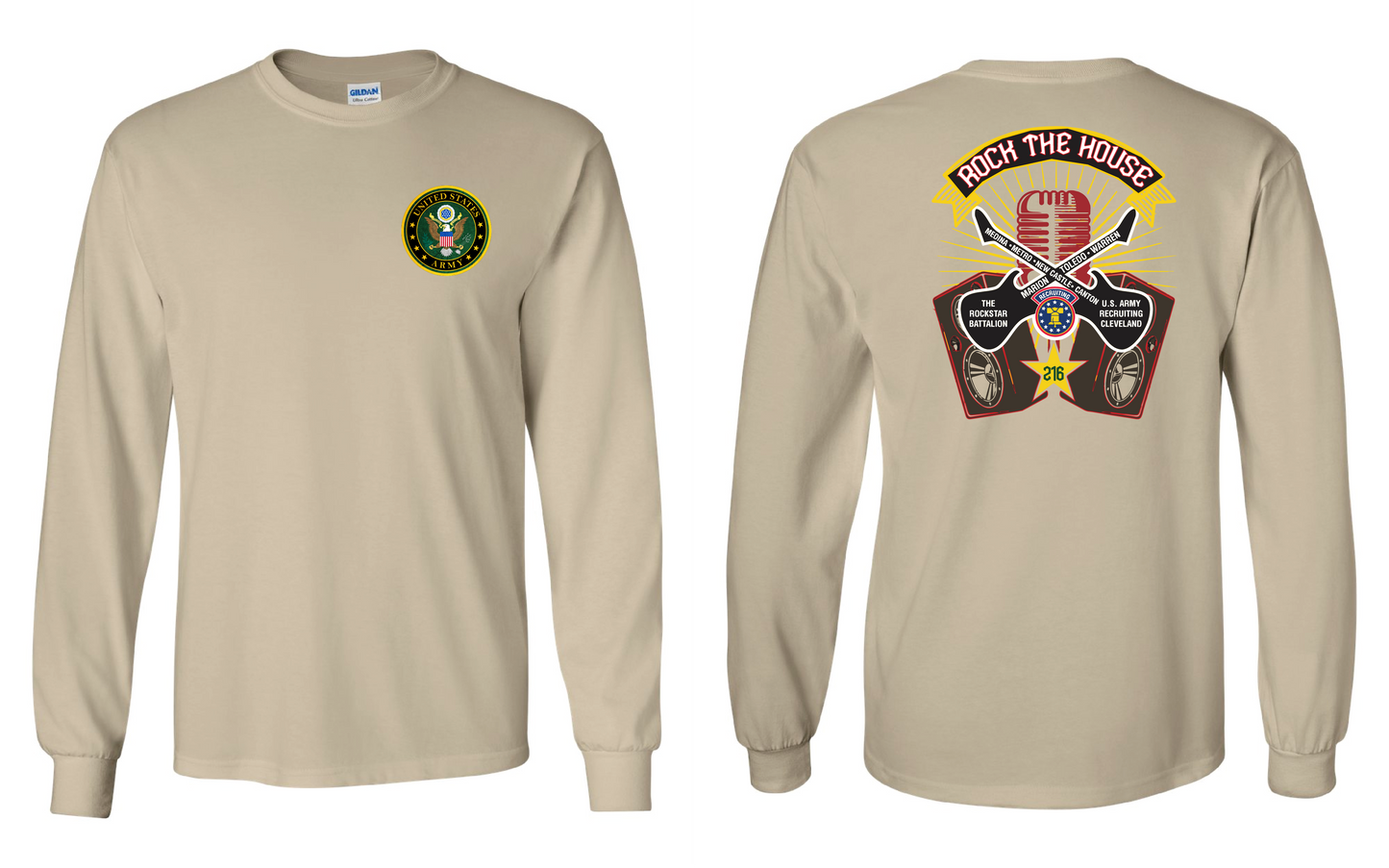"RockStar Battalion" Rock the House Design on Tan - Only in Clev