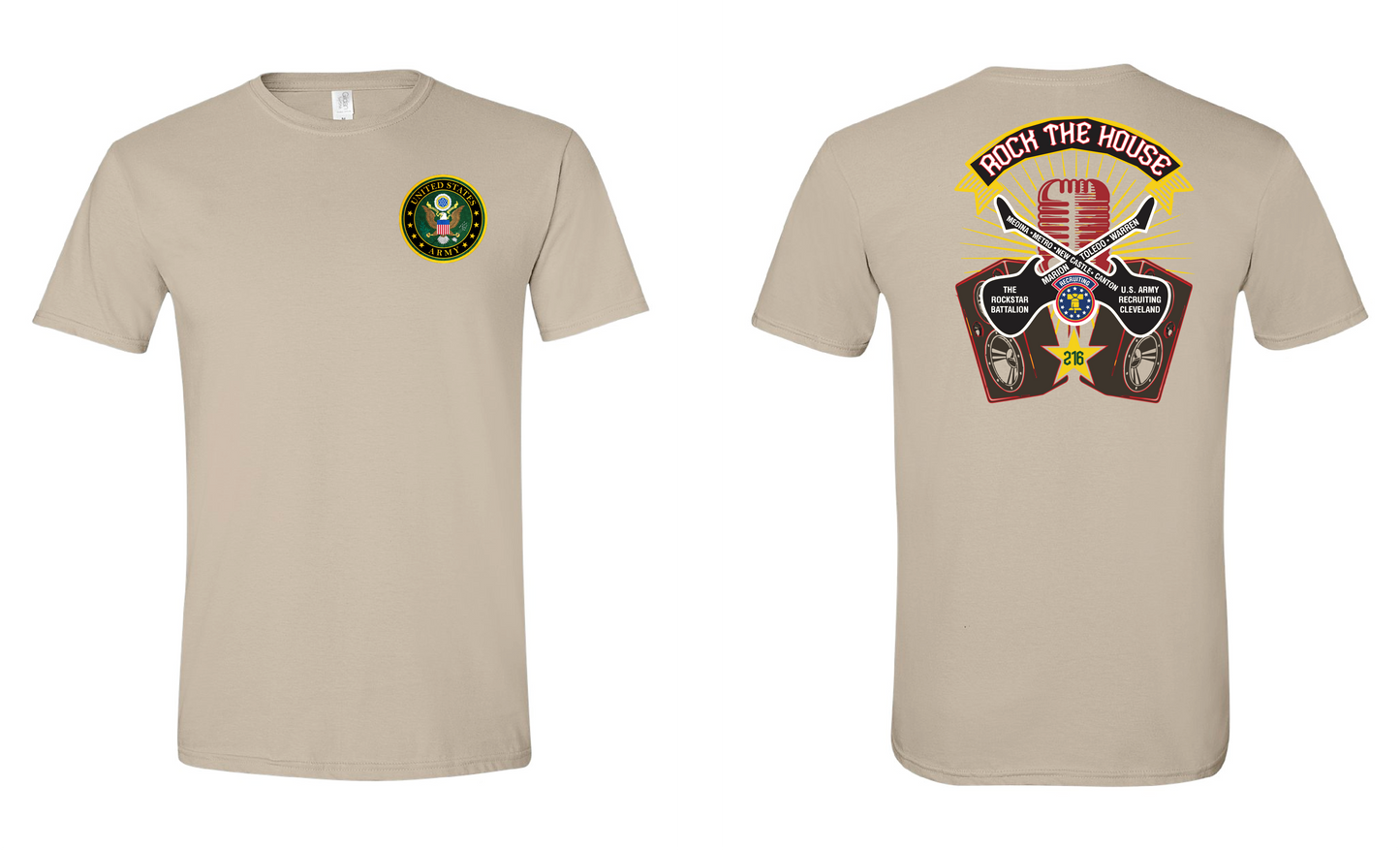 "RockStar Battalion" Rock the House Design on Tan - Only in Clev