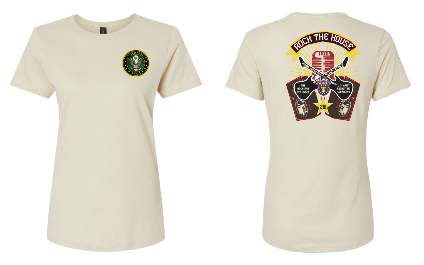 "RockStar Battalion" Rock the House Design on Tan - Only in Clev